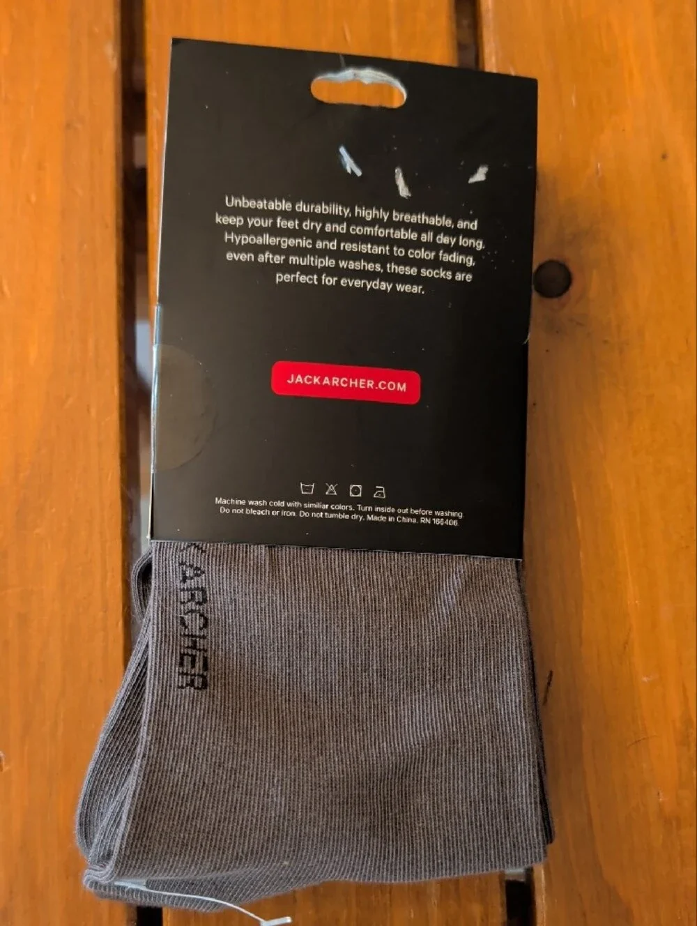 Men’s Jack Archer Crew Socks in Charcoal Gray OSFM